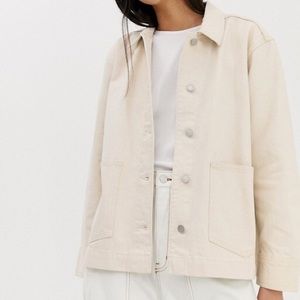 Weekday Denim Workers Jacket in Ecru